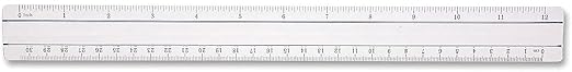 Westcott 15571 Clear Data Processing Magnifying Ruler, 12 Inch