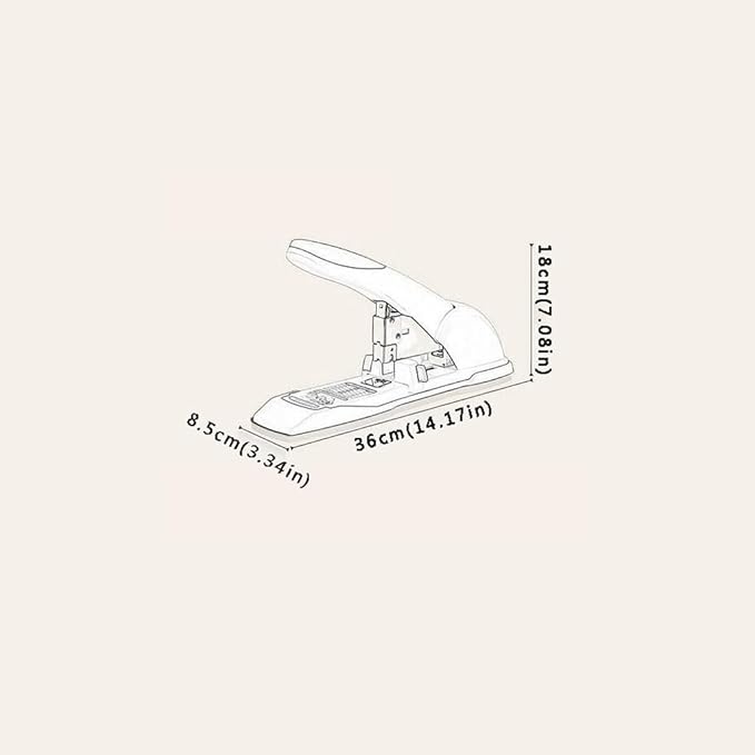 KUYWLMKMZZ Desk Stapler Desk Stapler Heavy Duty Stapler Office Labor-Saving Stapler Suitable for Office Document Binding Practical Office Supplies White School Supplies (Color : White)