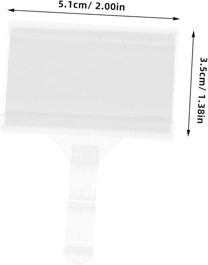 80pcs Plastic Hanging Shelf Label Holders for Retail Wire Rack Tags for Supermarkets Baskets and Storage