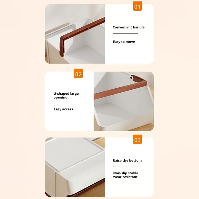 Of 3 Desktop Organizers Box Large Capacity Storage Container for Offices Supplies Desk Organization Tool Presentation Storage Box