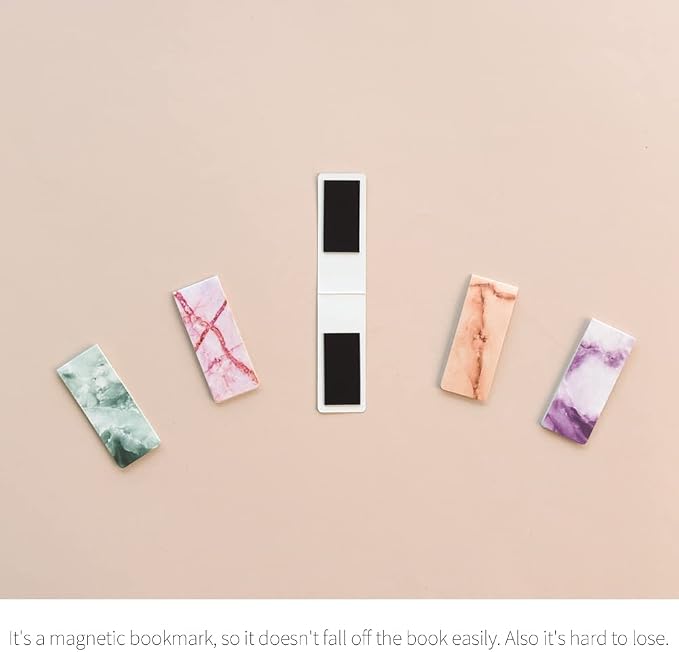 Monolike Magnetic Bookmarks Marble ver.1 + ver.2, 10 Pieces
