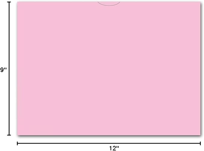 Plain Blank Vehicle Deal Envelopes 9x12 Deal Jackets (100 Shrink Wrapped) (Pink)