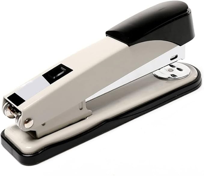 Desk Stapler Desk Stapler Labor-Saving Stapler Metal Stapler Multi-Function Bottom Screw Stapler 50 Pages Capacity Suitable for Office Or Desk Gray School Supplies (Color : A)