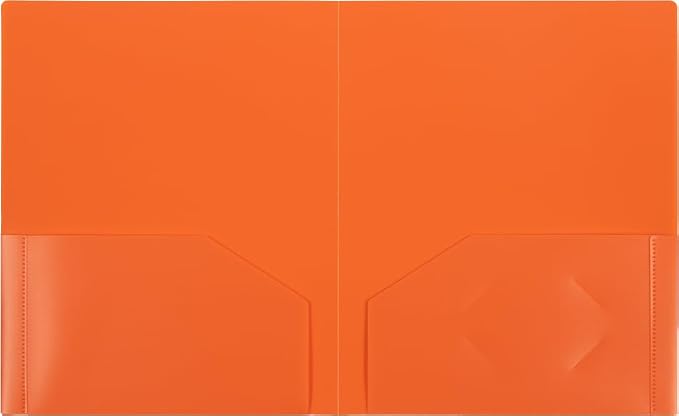 JAM PAPER Heavy Duty Plastic 2 Pocket Extra Tough School Folders - Assorted Fashion Colors - 24 Folders/Pack (4 Assorted Packs of 6)