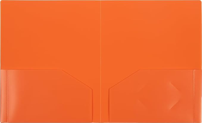 JAM PAPER Heavy Duty Plastic 2 Pocket Extra Tough School Folders - Assorted Fashion Colors - 12 Folders/Pack (2 Assorted Packs of 6)