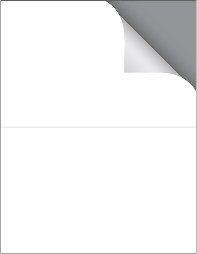 MACO Laser/Ink Jet White Cover-All Internet Shipping Labels, 5-1/2" x 8-1/2", 2 per Sheet, 500 per Box (ML-0200B)