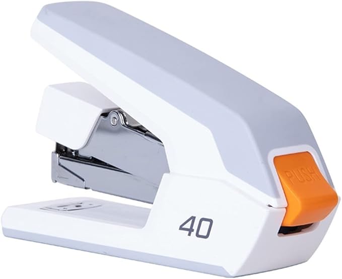 Desk Stapler Thickened Stapler Office Stapler 40 Pages Capacity Can Save Effort and Reduce Workload Compact Type Suitable for School Office Or Desk School Supplies (Color : White)