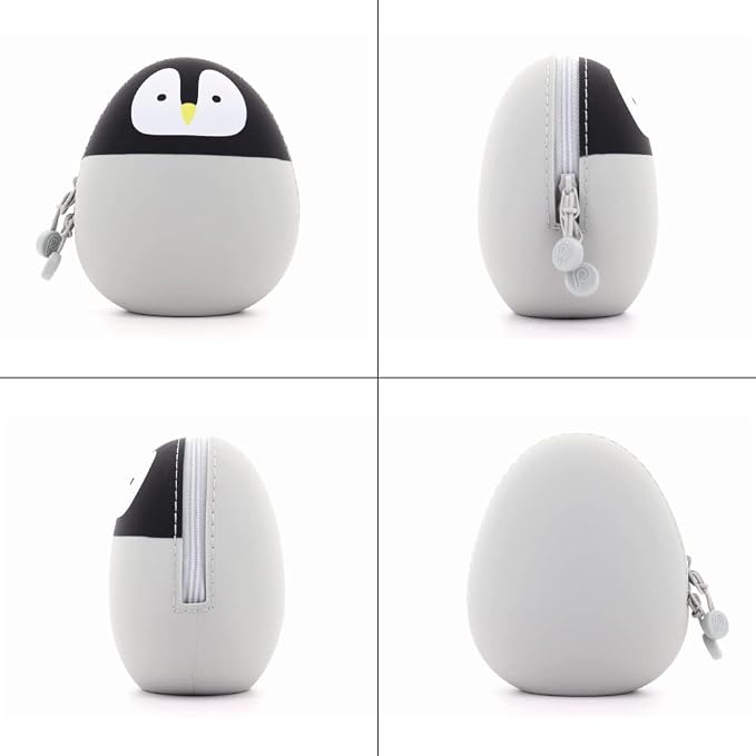 LIHIT LAB PuniLabo Mini Zipper Pouch, Egg-Shaped, 2.2" x 2.4", Shiba Dog (A7782-2)