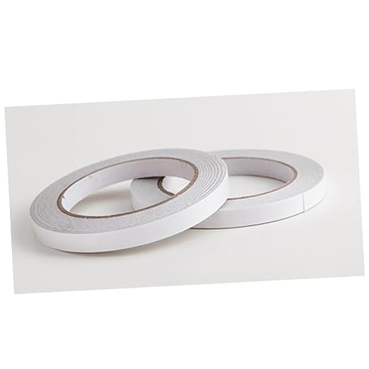TEHAUX 6pcs Transparent Double-Sided Adhesive Tape Reusable Craft Fastener for Office School and DIY Projects Easy to Cut Strong Adhesion to Smooth Surfaces