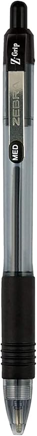 Zebra Pen Z-Grip Retractable Ballpoint Pen, Medium Point, 1.0 mm, 20 Black, 2 Blue, & 2 Red - Pack of 24