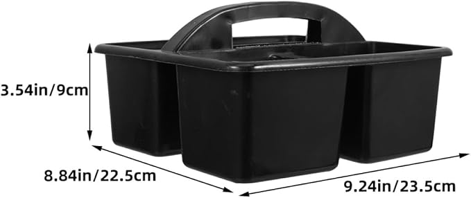 PRETYZOOM 2pcs Plastic Classroom Storage Caddy Tote with Handle, Compartment Organizer Basket for Stationery, Art Supplies, and Craft Tools, Portable Desk Storage and Teachers