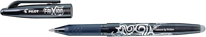 Pilot Frixion Erasable Rollerball Pen 0.7 mm Tip - Black, Single Pen