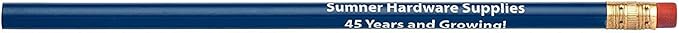 Pencil Guy Promotional Personalized Imprinted Blue Round Pencils 500 per box -19 color(s) to choose from!