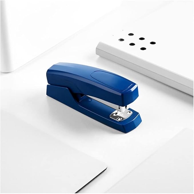 Desk Stapler Office Stapler Thickened Long Handle Stapler Labor-Saving Handheld Stapler Classic Standard Desktop Stapler 20 Pages Capacity Blue School Supplies (Color : Blue)