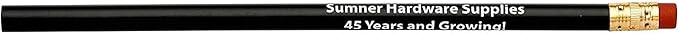 Pencil Guy Promotional Personalized Imprinted Black Round Pencils.-1000 per box. 19 color(s) to choose from!