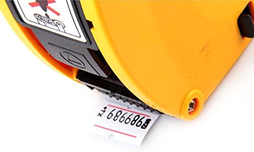 Gracetop MX5500 8 Digits Price Tag Gun Labeler with 1pcs Labels and 1pcs Ink Refill (Yellow)