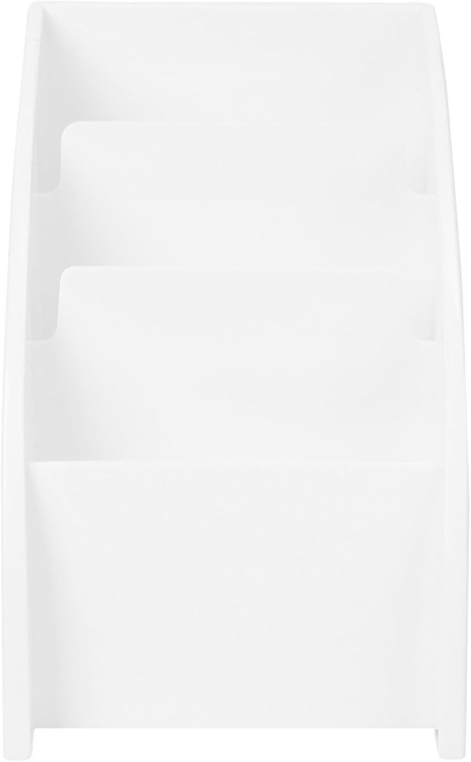 Ipetboom Office Storage Bins Desk Supply Organizer White Remote Control Storage Box