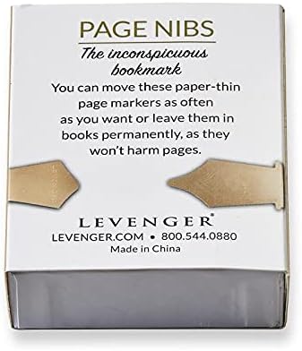 Levenger Copper Page Nibs, Small Metal Unique Bookmarks, Book Line, Page Markers for Reading, Bulk Pack of 50 Bookmarkers