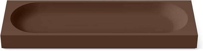 elago Smart Magnetic Desk Mat Pencil Tray – Soft Silicone Organizer for Office Supplies, AirPods, Glasses, Pens – Noise-Free, Non-Slip, Washable, Item for Desk Management [Medium] (Brown)