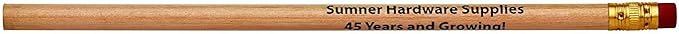 Pencil Guy Promotional Personalized Imprinted Natural Round Pencils.-500 per box. 19 colors to choose from!