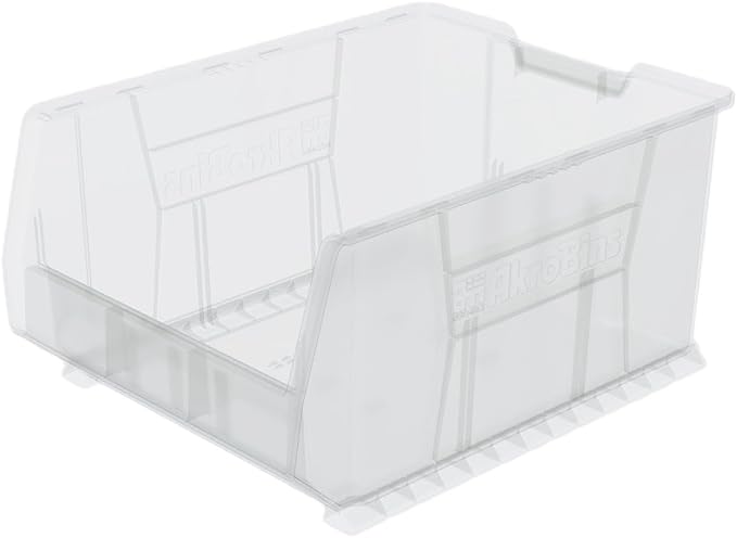 Akro-Mils 30289 Super-Size AkroBins Plastic Storage Bins, Space-Saving Stackable Bins for Garage, Classroom, Warehouse Organization, 24" L x 18" W x 12" H, Clear, 1-Pack
