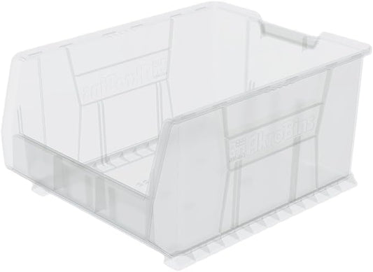 Akro-Mils 30289 Super-Size AkroBins Plastic Storage Bins, Space-Saving Stackable Bins for Garage, Classroom, Warehouse Organization, 24" L x 18" W x 12" H, Clear, 1-Pack