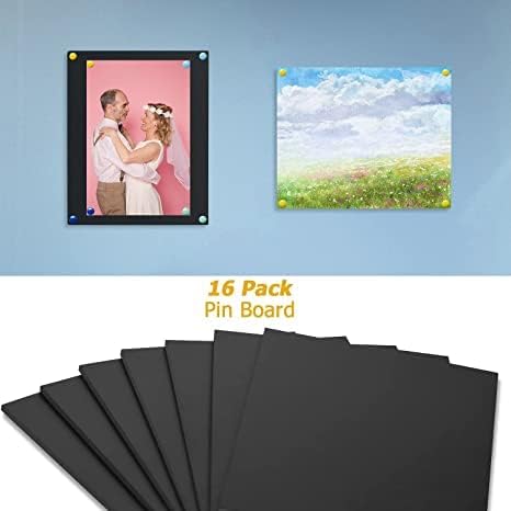 20 Pcs Black Foam Board 14 x 11 inch Foam Core Board Black Poster Board 3/16" Thick Foam Backing Boards for Crafts Poster Making Art Presentations