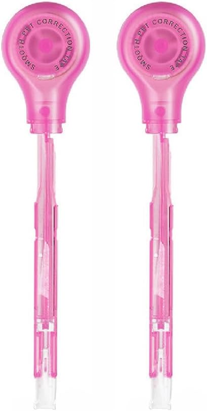 2 PCS Correction Tape Refills, Thickened Film Replacement for Pen-Style Correction Tape Eco-Saving(Pink Refill)