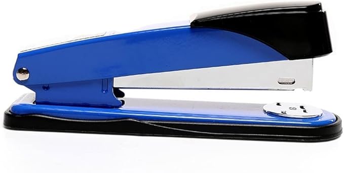 Desk Stapler Desktop Stapler Metal Stapler Multifunctional Bottom Screw Stapler Capacity 50 Pages Suitable for Office and School Blue School Supplies (Color : Blue)