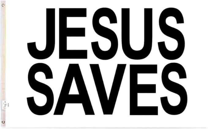 3x5FT Jesus Saves Flag Christian Decor Religion Church Sunday School Bible