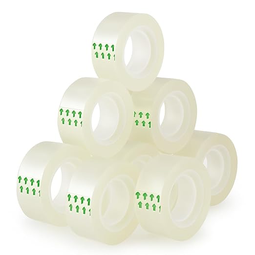 YGM Clear Packing Tape Refills The Office Supplies Fashion Classroom Must Haves School Supplies Packing Tape Dispenser Desk Accessories & workspace Organizers Shipping Tape School Trans Tape (10)