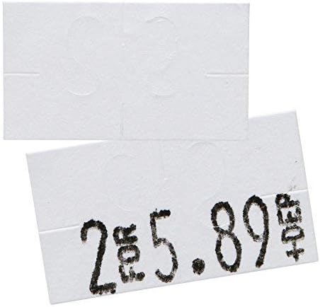 Perco White Pricing Labels for Monarch 1131 Price Gun - 1 Sleeve, 20,000 Blank Marking Labels Bundle with Monarch Ink Roll for Monarch 1131 & 1136 Price Labelers (Pack of 4)