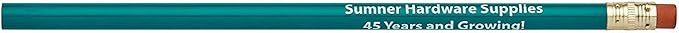 Pencil Guy Promotional Personalized Imprinted Teal Round Pencils.-500 per box. 19 colors to choose from!