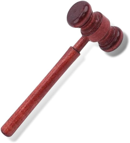 Brown Handmade Wooden Gavel, Auction Gavels, Vintage Judge Gavel, Props and Clothing Accessories,Desk Accessories and Workspace Organizers School Supplies