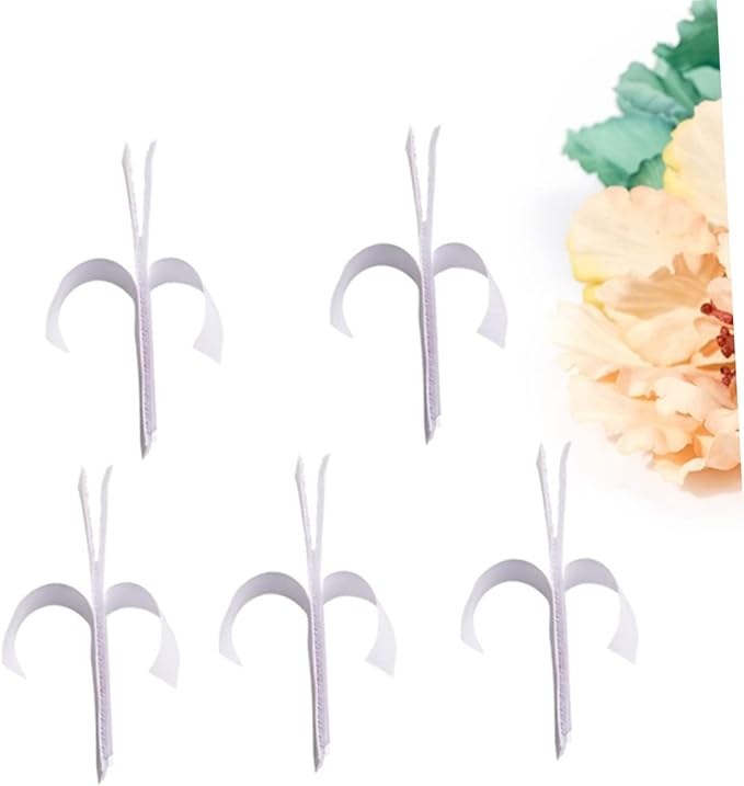 CHILDWEET 5pcs Self-Adhesive Hook and Tape Mounting Strips for Home Office and Crafting Strong Holding Power Smooth Reusable and Removable for Wall Lights and Decorations