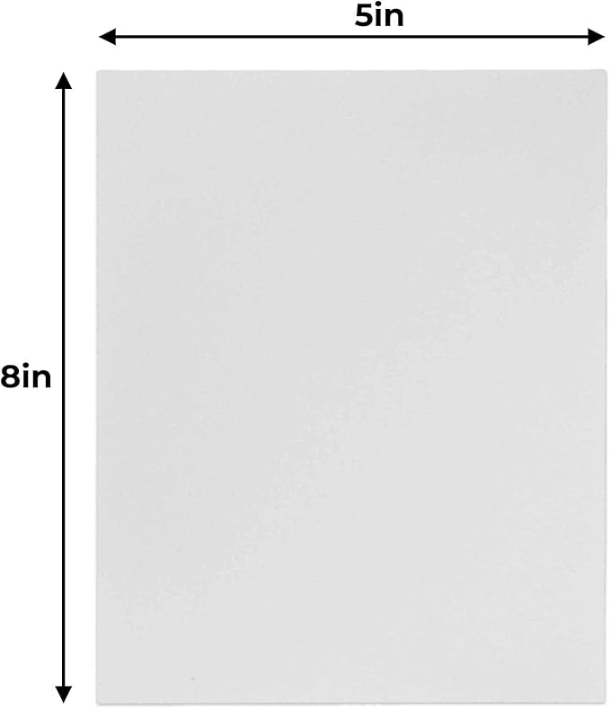 CountryArtHouse 5x8 White Foamboards Acid-Free 3/16" White Foam Core for Framing, Presentations, Crafts & More 100 Pack of Foam Boards