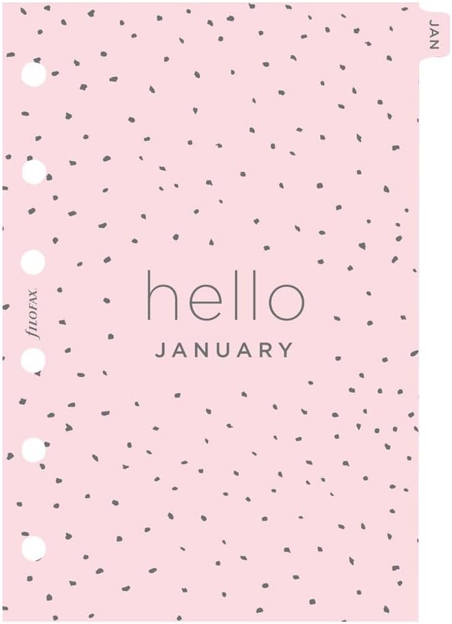 Filofax Calendar Diary Refill, Pocket Size, Week-to-View, Confetti Minimal Diary Pack, Multilingual: Five Languages, 2026 (C68291-26)