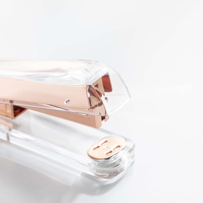 Transparent Acrylic Stapler, Transparent Rose Gold Stapler