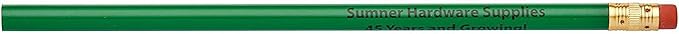 Pencil Guy Promotional Personalized Imprinted Green Round Pencils.-1000 per box. 19 color(s) to choose from!