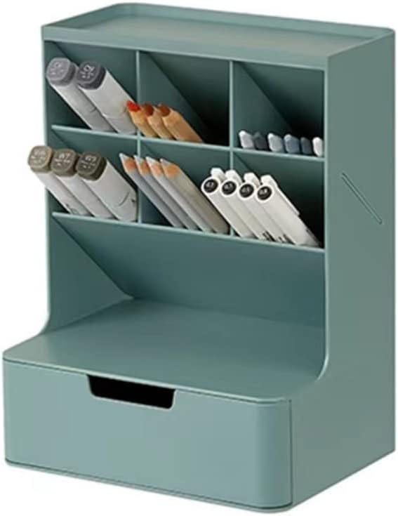 Pencil Holder Desk Organizer with Drawer Workspace Organizers Office Desk Accessories and Workspace Organizers for Home Office Organization