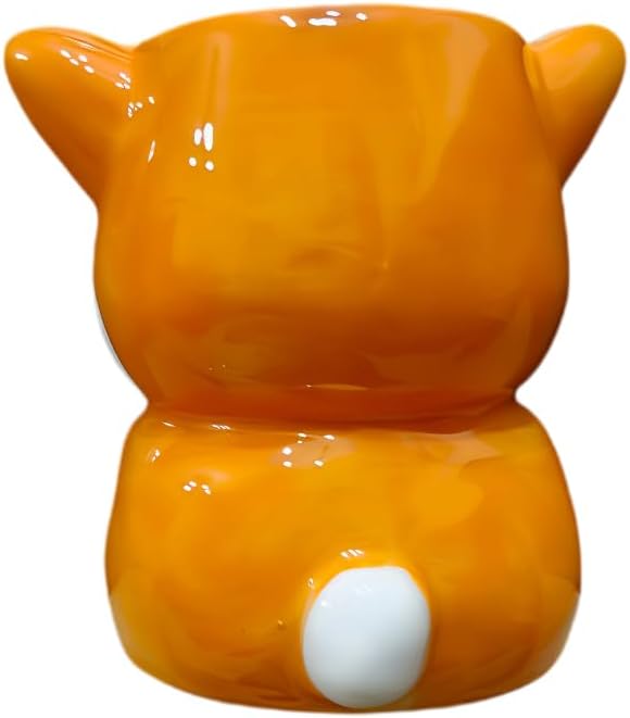 Adorable Cartoons Shaped Ceramic Pencil Holders - Multifunctional Desktop Organizers (Corgi Dog)