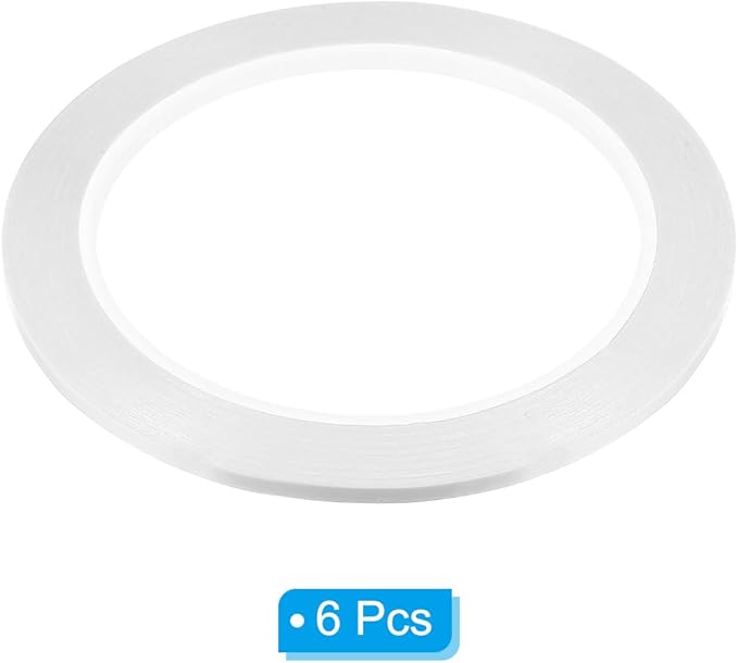 PATIKIL 1/8" Whiteboard Tape, 6 Pack Thin Dry Erase Tape for Graphic Chart Marking DIY Art, White