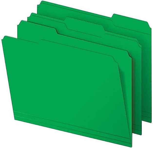 Staples File Folders, Letter Size, 1/3‑Cut Tabs, Assorted Positions, Assorted Colors, 50/Pack