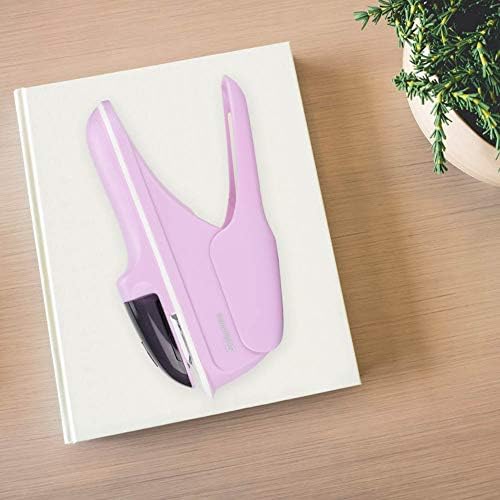 Desktop Stapler, 8 Pages Capacity Portable Stapler Labor Saving Hand Stapleless Stapler Hand Stapler Tool Mini Stapleless Stapler for Office Supplies ()