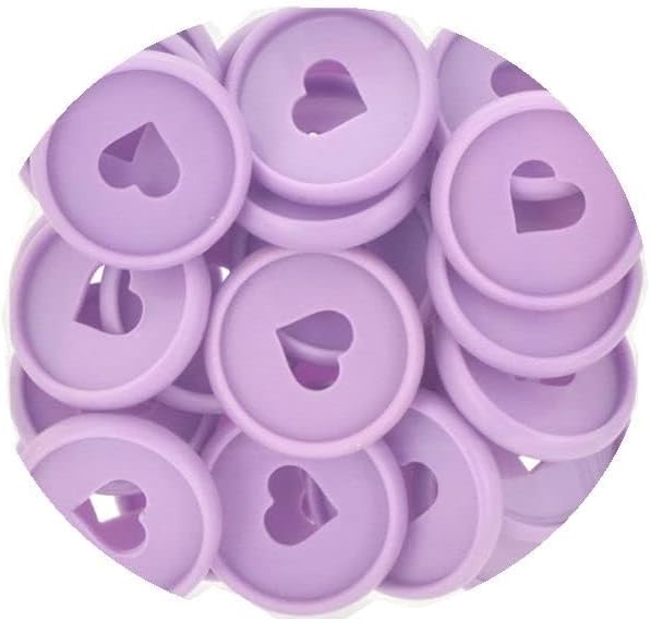 100pcs Planner Expander Discs 0.94Inch Book Binding Disc for Discbound Notebook Accessories Heart Binder Rings(Purple,0.94inch/24 mm)