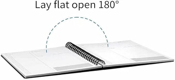 UtyTrees To Do List Notebook, Daily Planner Undated - Blank Hourly Schedules Appointment Time Planner, 7.6"x10.2" Bigger Time Management Manual and Planner, 96 Pages, Black