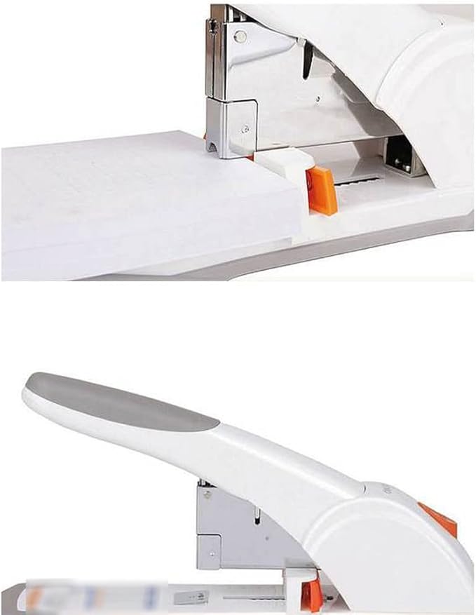 KUYWLMKMZZ Desk Stapler Desk Stapler Heavy Duty Stapler Office Labor-Saving Stapler Suitable for Office Document Binding Practical Office Supplies White School Supplies (Color : White)