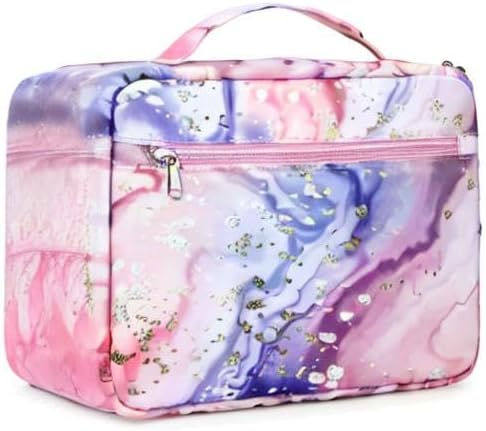 Bible Covers for Women Bible Case Girls Bible Bags Kids Scripture Carrying Case with Handle Pockets，Bible Book Carrying Case (Pink-Marble)