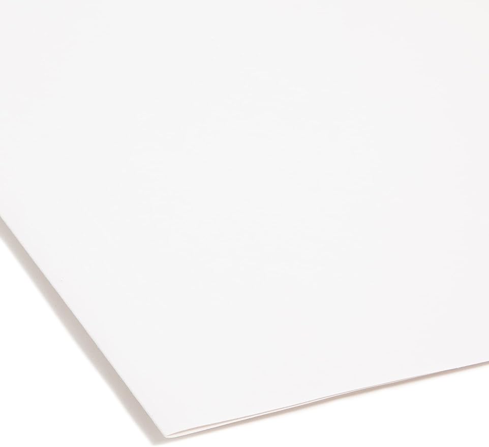 Smead FasTab Hanging File Folder, Straight-Cut Built-in Tab, Letter Size, White, 20 per Box, (64102)