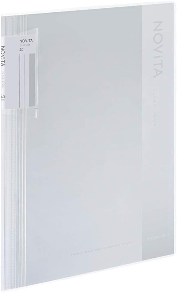 Kokuyo Novita α, Expandable File Clear Book, Display Book, Presentation Binder with Plastic Sleeves 40-Pocket Bound, A4-S, Transparent, Japan Import (RA-NV40T)